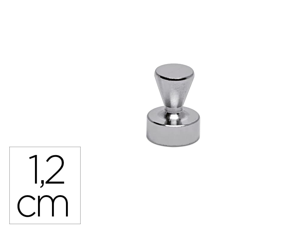 Maul Iman maul conico de neodimio 1,2 cm diametro peso max. 3,5 kg color plata pack de 5 unidades