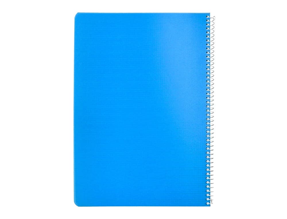 Cuaderno espiral liderpapel a4 pautaguia tapa plastico 80h 90gr cuadro pautado 3mm con margen