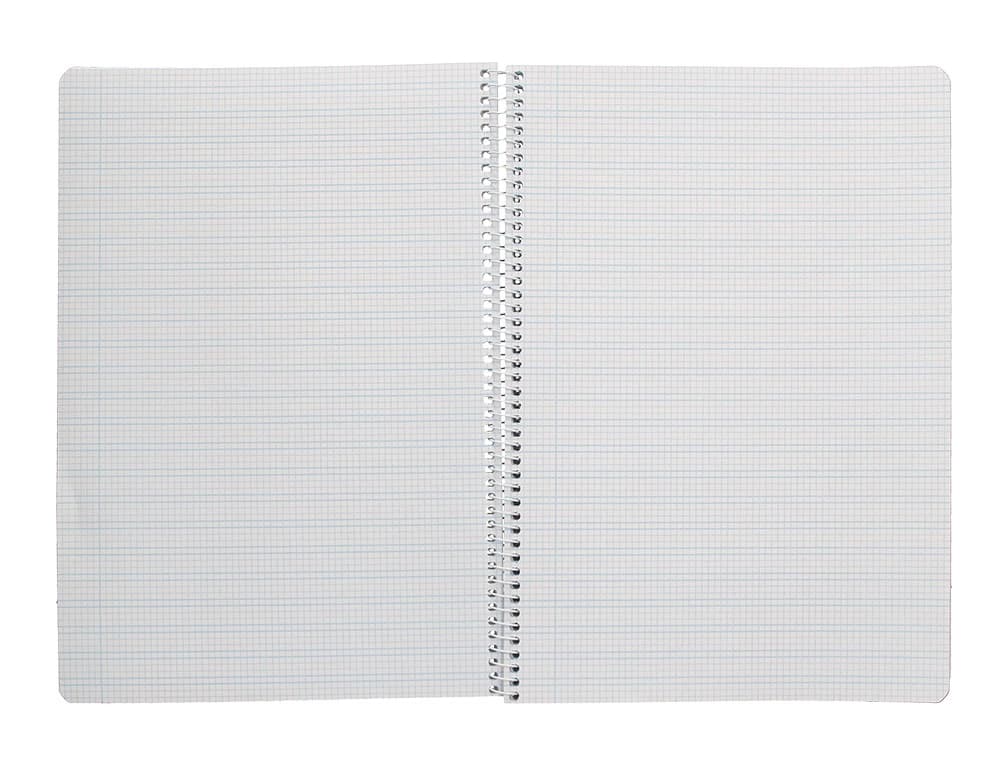 Cuaderno espiral liderpapel a4 pautaguia tapa plastico 80h 90gr cuadro pautado 3mm con margen