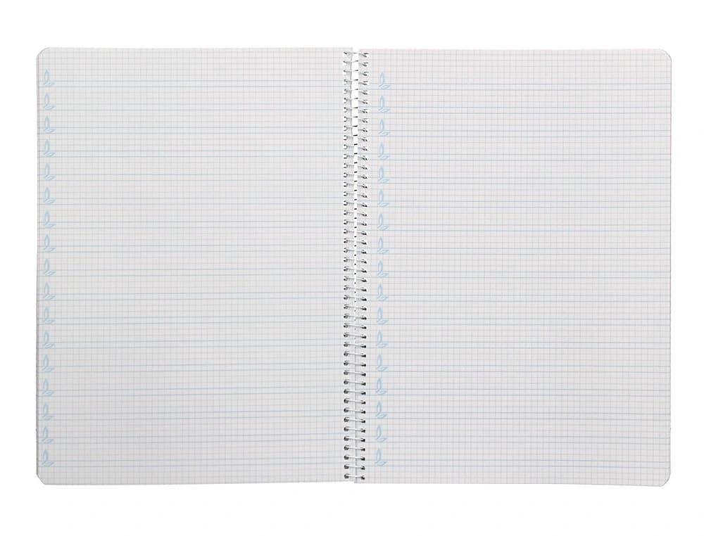 Cuaderno espiral liderpapel a4 pautaguia tapa plastico 80h 90gr cuadro pautado 4mm con margen