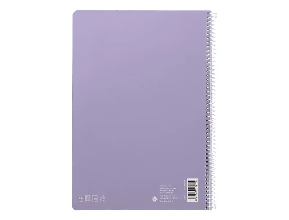 Cuaderno espiral liderpapel a4 smart tapa blanda 80h 75gr cuadro 4mm con margen oscuro