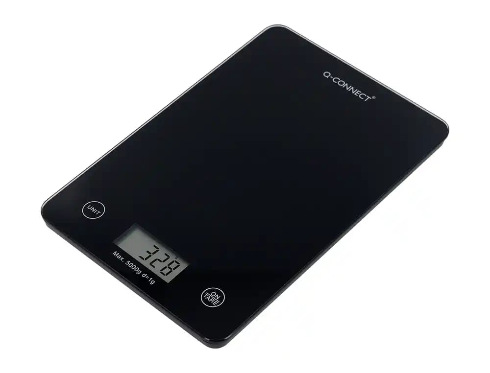 Bascula precision q-connect digital con pantalla lcd precision 1 gr capacidad de 5 gr a 5 kg 200x135x16mm
