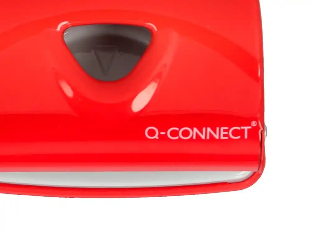 Taladrador q-connect kf14219 rojo abertura 2 mm capacidad 20 hojas