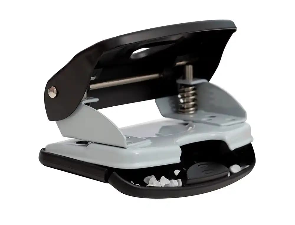 Taladrador q-connect kf14221 2 taladros color negro abertura 3,5 mm capacidad 40 hojas