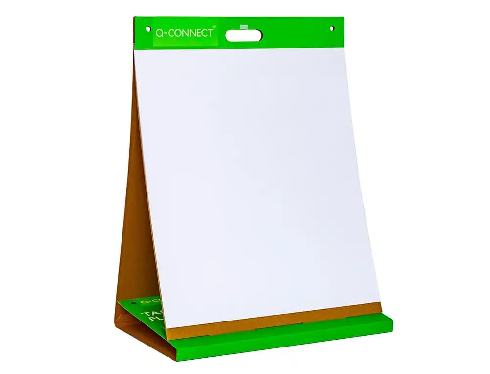 Bloc congreso q-connect liso autoadhesivo sobremesa 508x584 mm 20 hojas papel blanco de 75g/m2 fsc