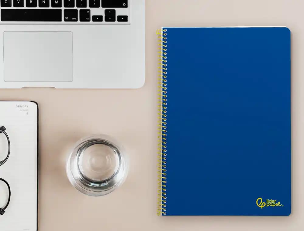 Cuaderno espiral liderpapel a4 smart tapa blanda 80h 75gr rayado horizontal con margen oscuro