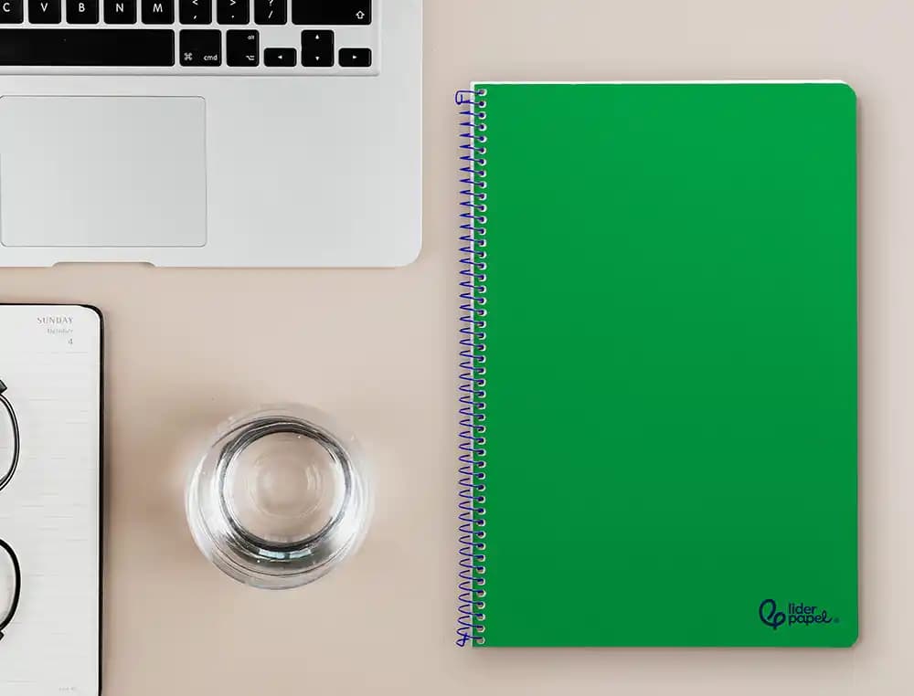 Cuaderno espiral liderpapel a4 smart tapa blanda 80h 75gr pauta 2,5mm con margen colores