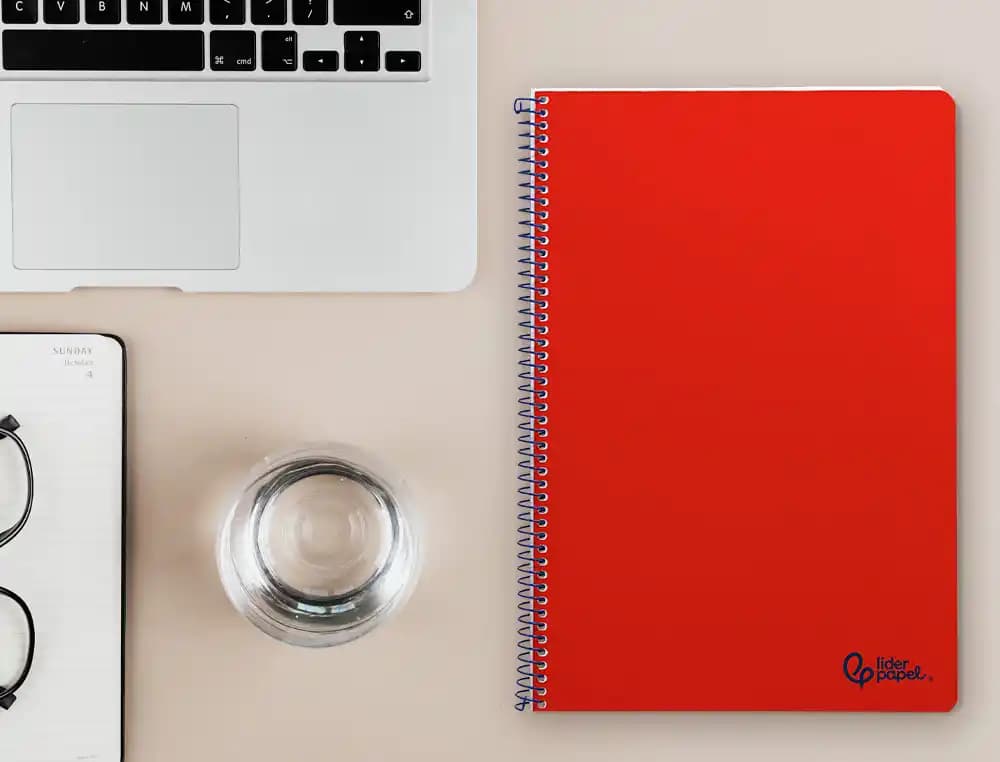 Cuaderno espiral liderpapel a4 smart tapa blanda 80h 75gr pauta 3,5mm con margen colores