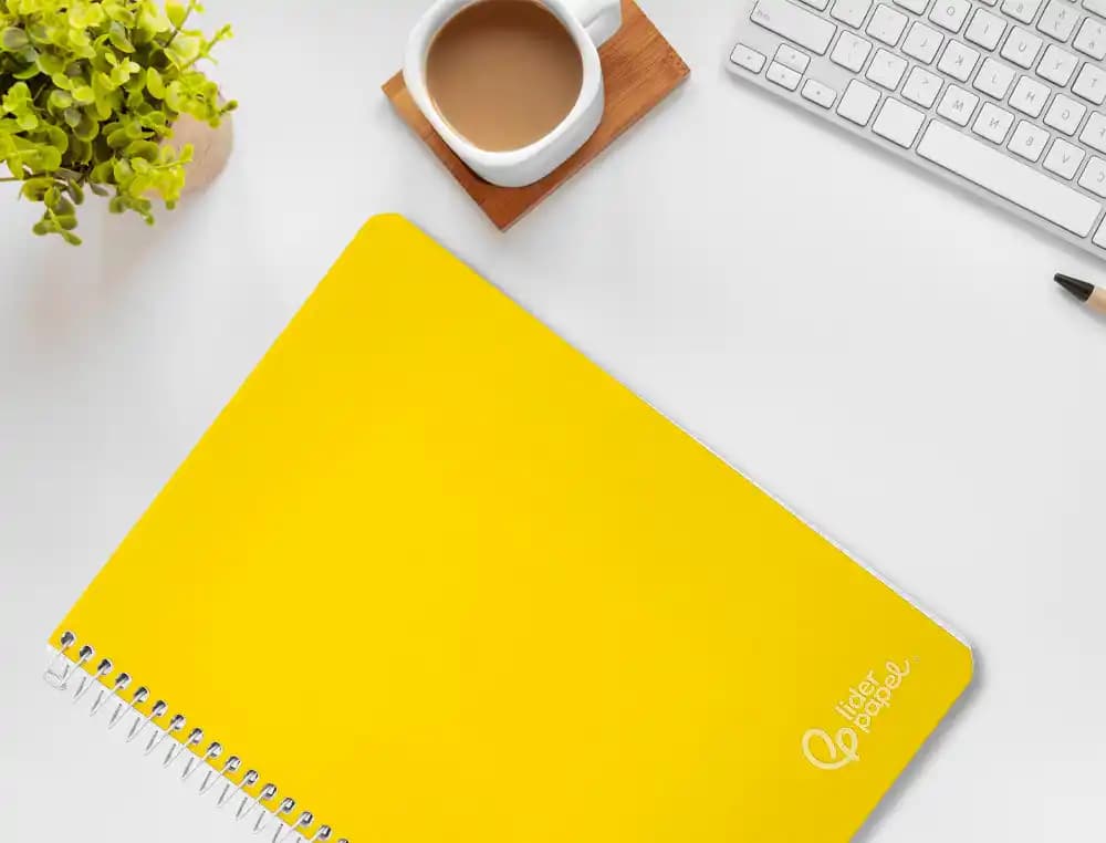 Cuaderno espiral liderpapel a4 witty tapa dura 80h 90gr rayado horizontal con margen