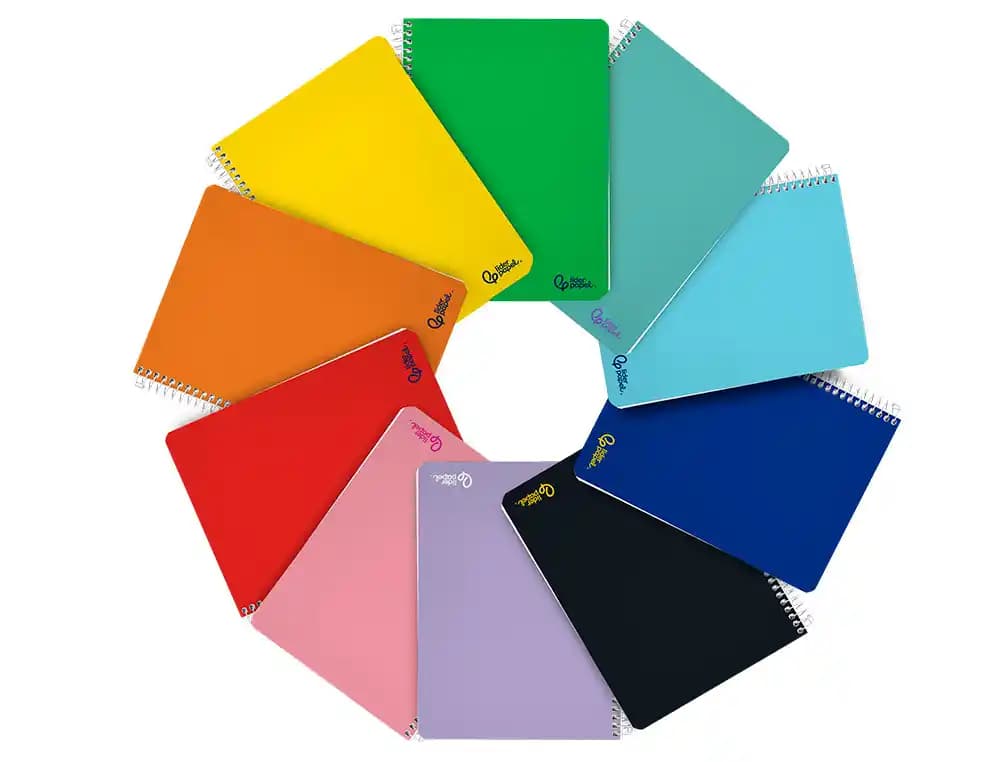 Cuaderno espiral liderpapel smart tapa blanda 80h cuadro 3mm con margen colores surtidos