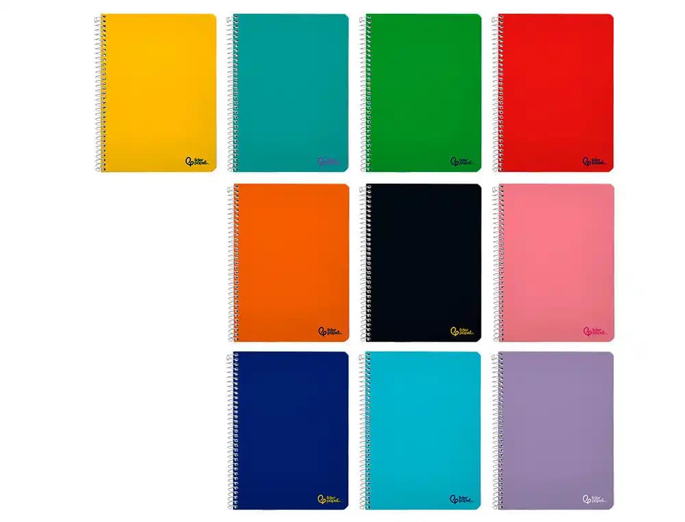 Cuaderno espiral liderpapel smart tapa blanda 80h cuadro 6mm con margen colores surtidos