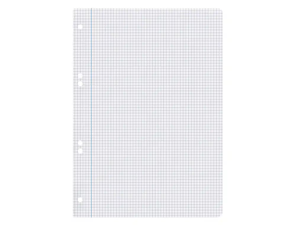 Recambio liderpapel a5 100 hojas 75gr cuadro 4mm con margen 6 taladros