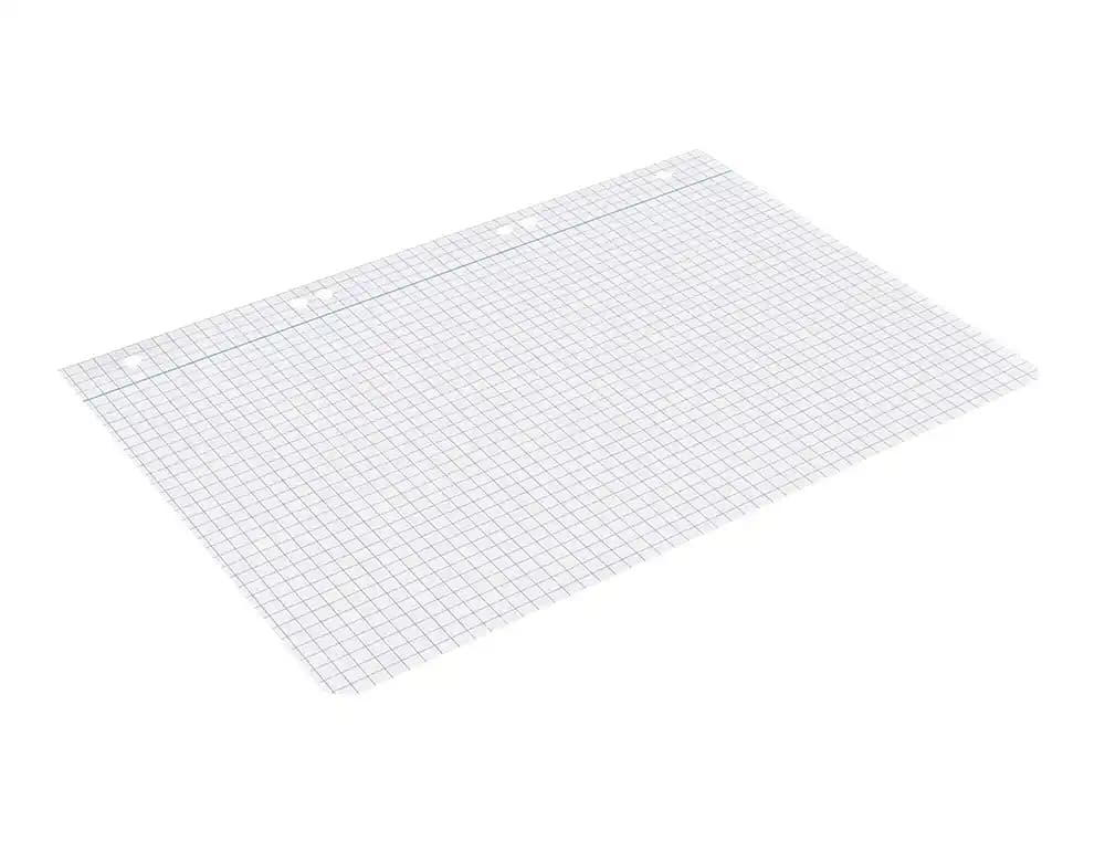 Recambio liderpapel a5 100 hojas 75gr cuadro 6mm con margen 6 taladros