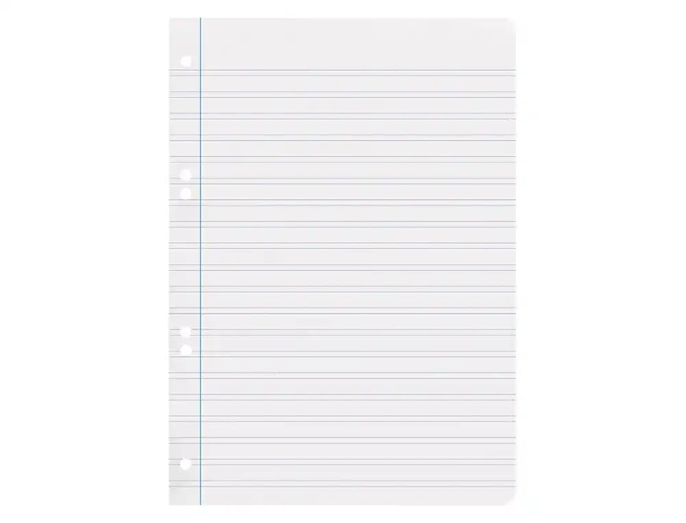 Recambio liderpapel a5 100 hojas 75gr pauta 5 2.5mm con margen 6 taladros