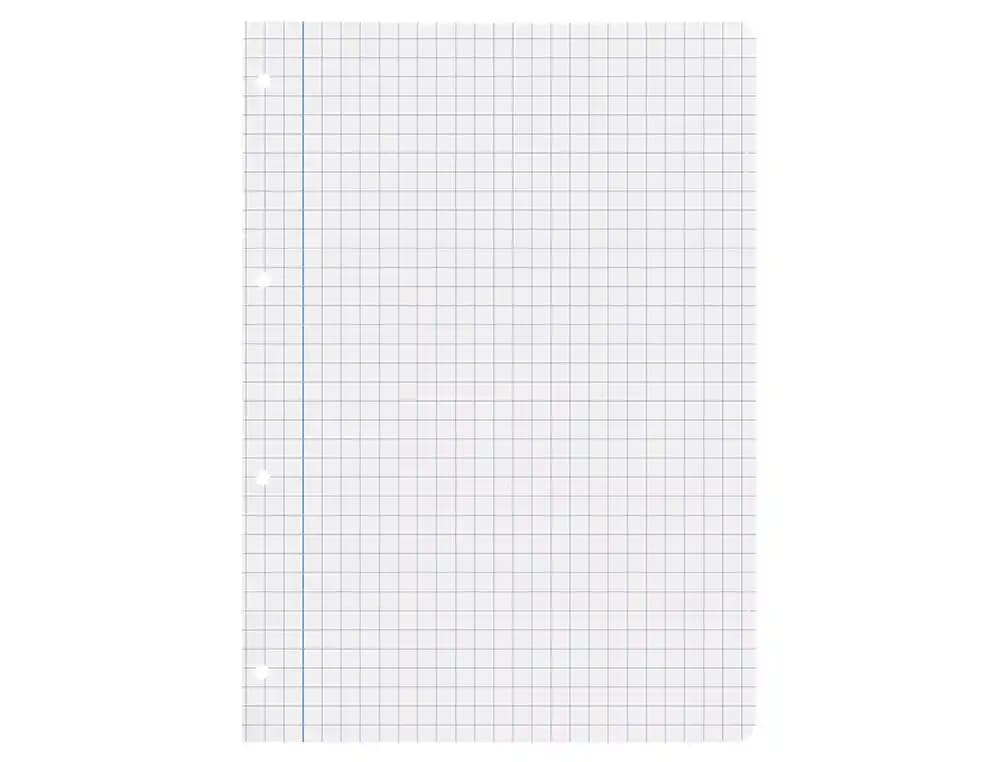 Recambio liderpapel a4 100 hojas 75gr cuadro 8mm con margen 4 taladros