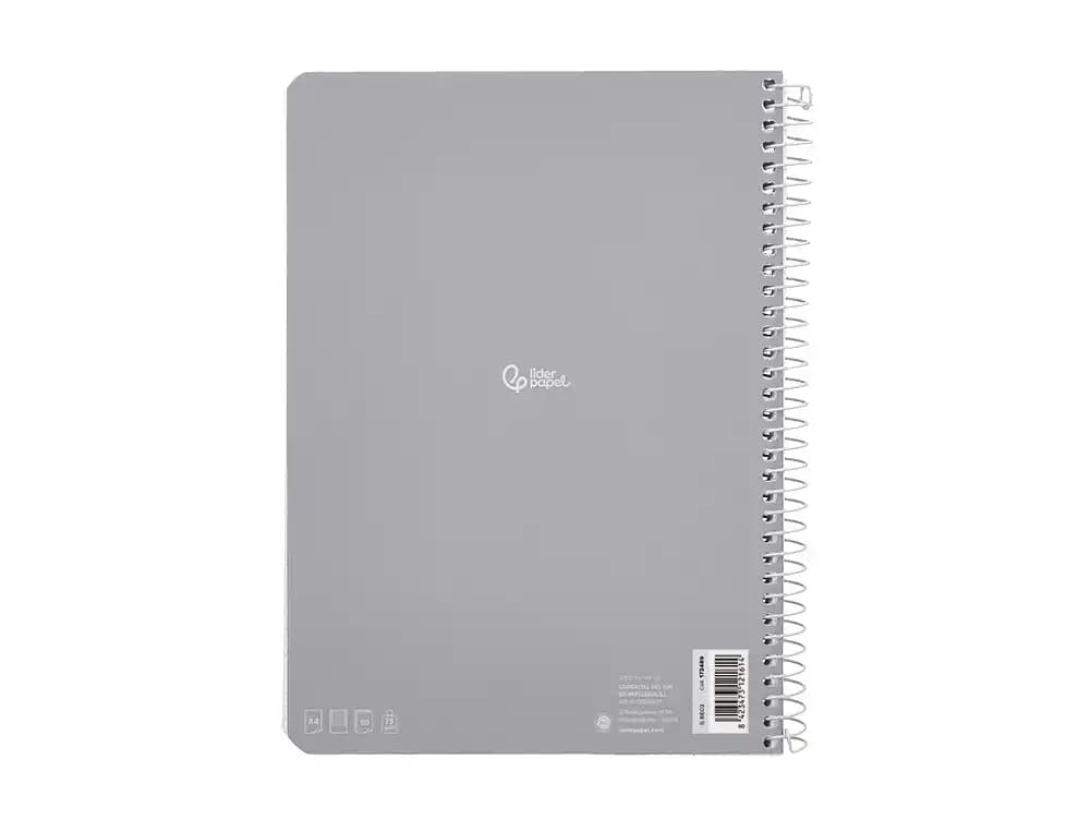 Cuaderno espiral liderpapel micro smart tapa blanda 80h horizontal 7mm doble margen 4 taladros colores
