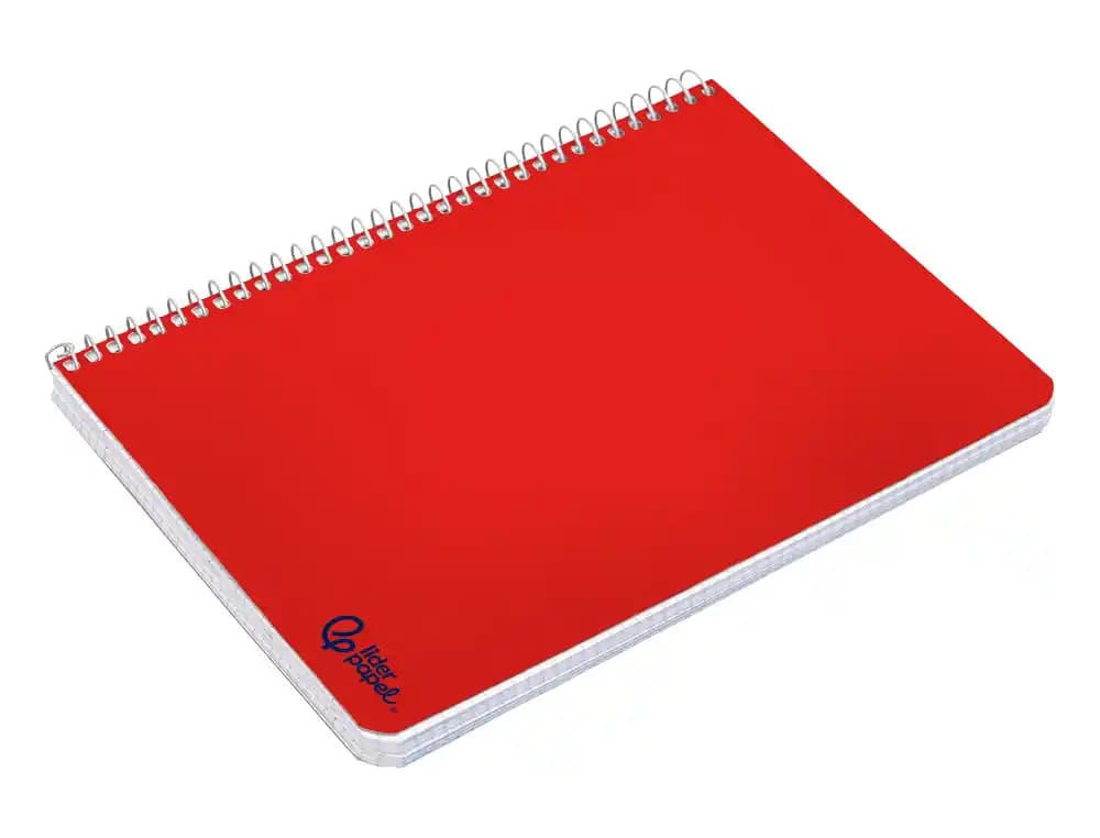 Cuaderno espiral liderpapel micro smart tapa blanda 80h horizontal 7mm doble margen 4 taladros colores