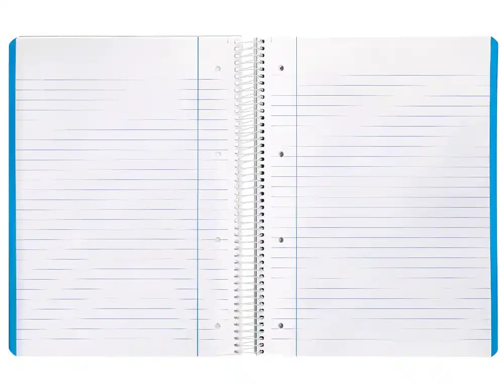 Cuaderno espiral liderpapel micro smart tapa blanda 80h horizontal 7mm doble margen 4 taladros colores