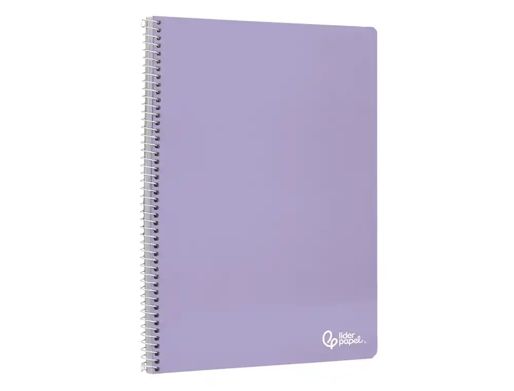 Cuaderno espiral liderpapel a5 micro smart tapa blanda 80h 75gr horizontal 7mm doble margen 6 taladros colores