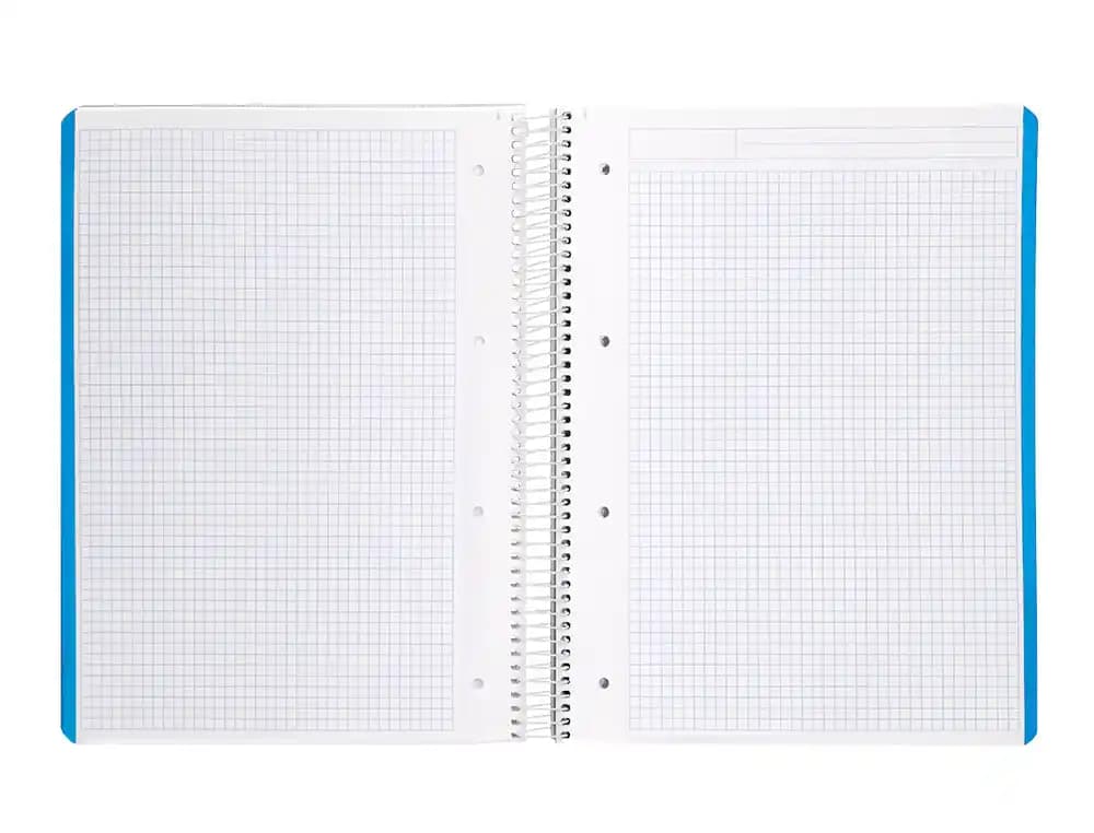 Cuaderno espiral liderpapel a5 micro witty tapa dura 120h 90gr cuadro 5mm 5 bandas 6 taladros colores surtidos