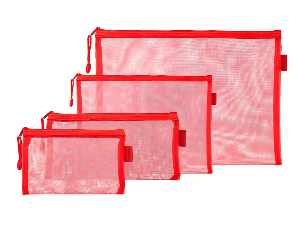 Bolsa zipper bag liderpapel poliester transpirable multiusos expositor de 40 unidades tamaños y colores