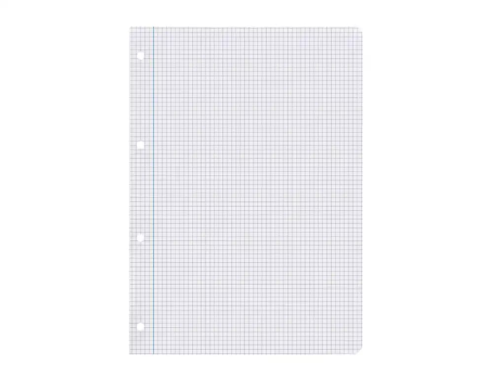 Recambio liderpapel a4 100 hojas 100gr cuadro 5mm con margen 4 taladros