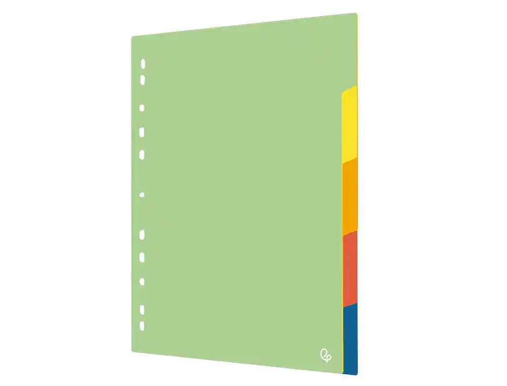 Separador liderpapel polipropileno juego de 5 separadores a4 multitaladro 500 micras