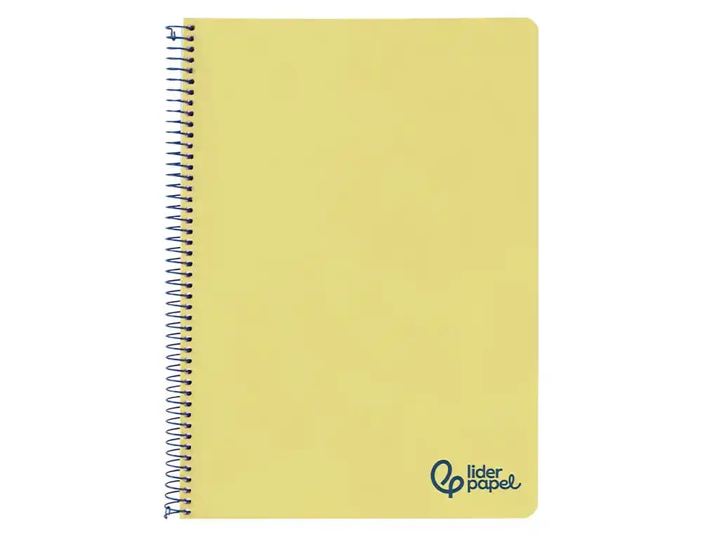 Cuaderno espiral liderpapel a4 wonder tapa plastico 80h 90gr rayado horizontal con margen colores