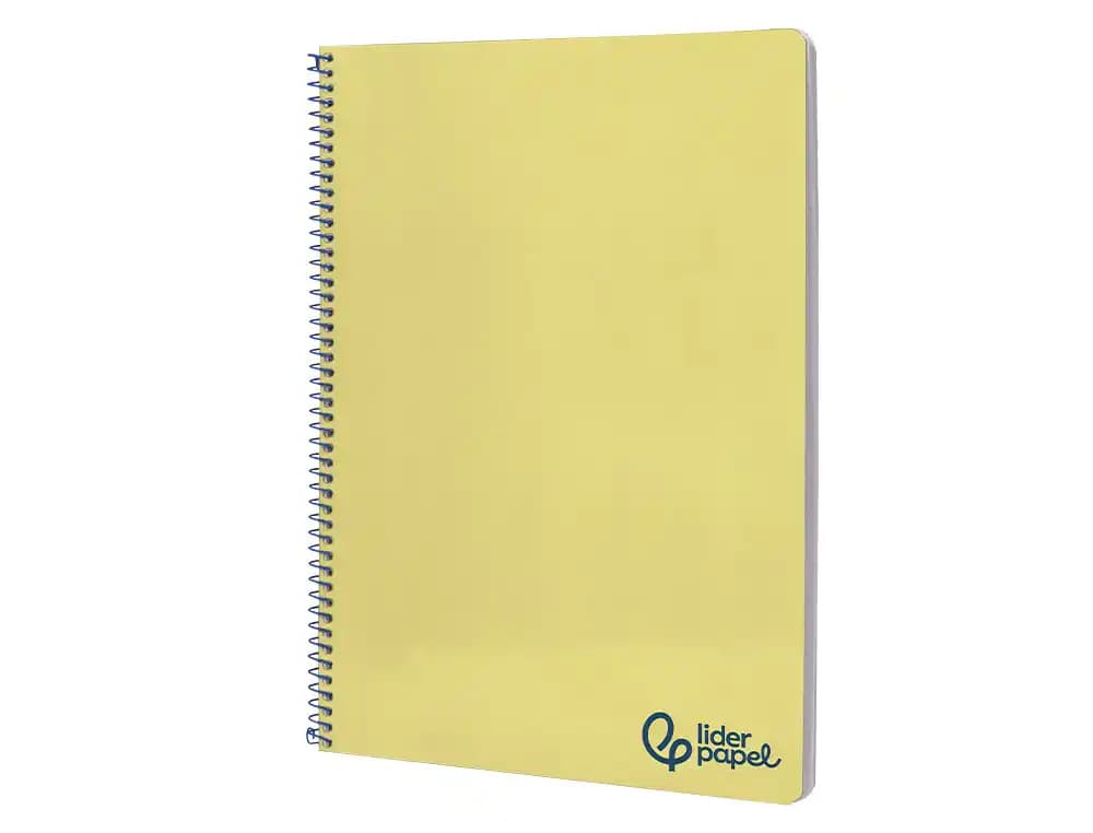 Cuaderno espiral liderpapel a4 wonder tapa plastico 80h 90gr rayado horizontal con margen colores
