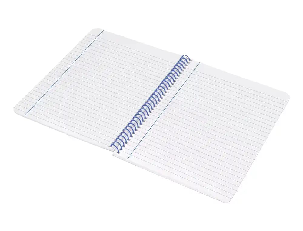 Cuaderno espiral liderpapel a4 wonder tapa plastico 80h 90gr rayado horizontal con margen colores
