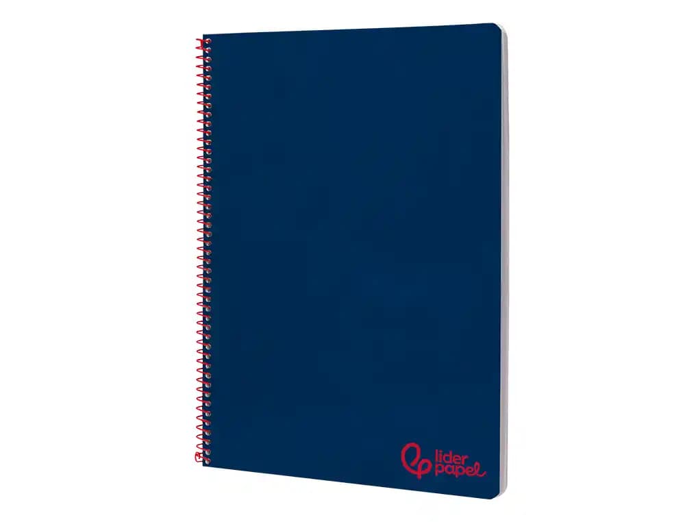Cuaderno espiral liderpapel a4 wonder tapa plastico 80h 90gr pauta ancha 3,5mm con margen colores