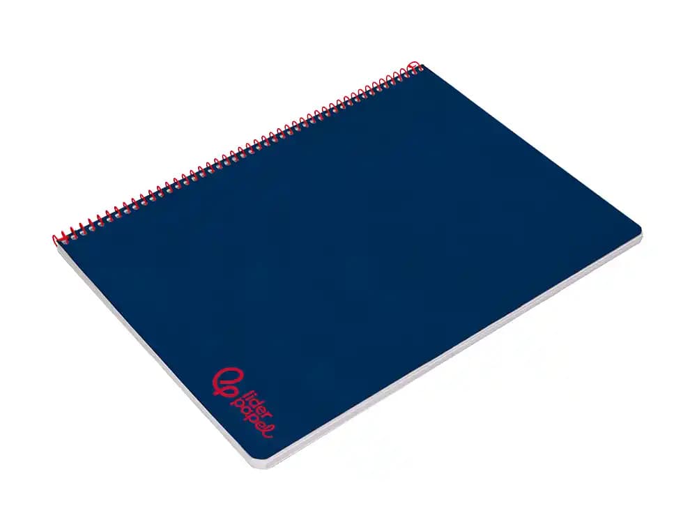 Cuaderno espiral liderpapel a4 wonder tapa plastico 80h 90gr pauta ancha 3,5mm con margen colores