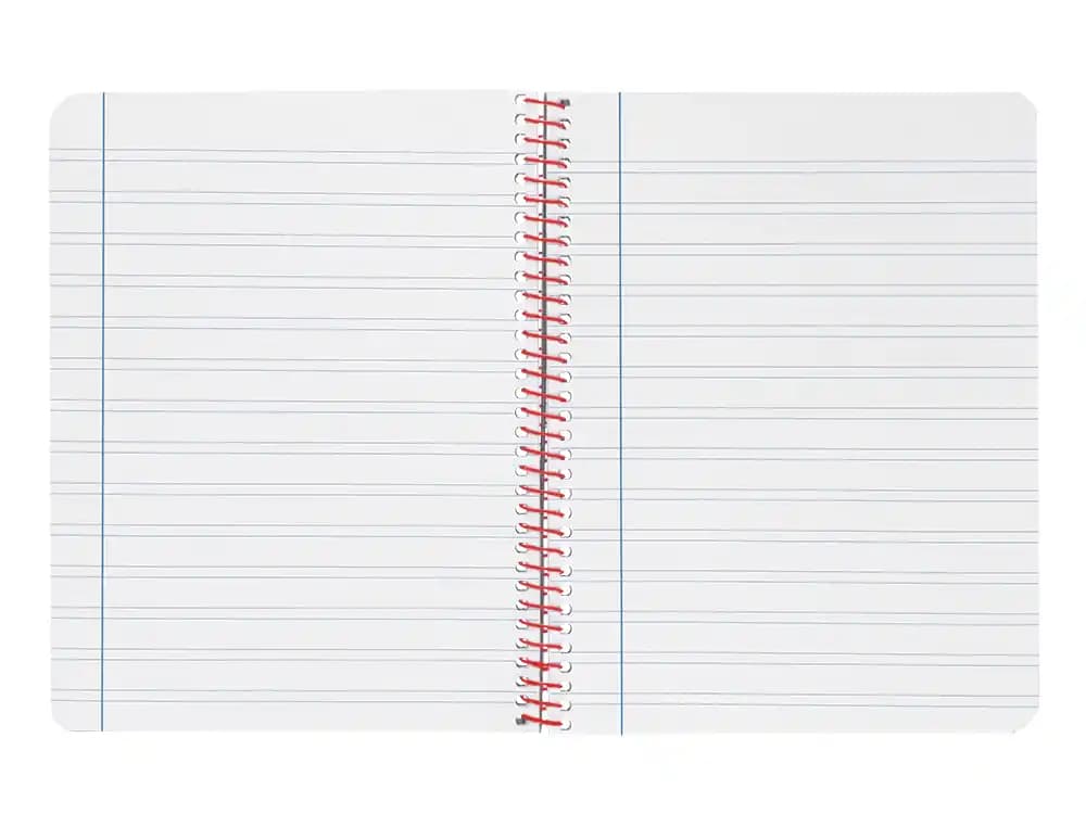 Cuaderno espiral liderpapel a4 wonder tapa plastico 80h 90gr pauta ancha 3,5mm con margen colores