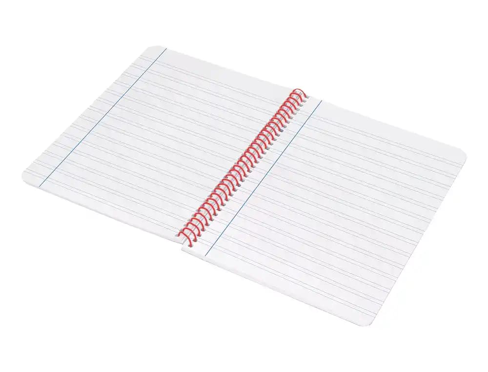 Cuaderno espiral liderpapel a4 wonder tapa plastico 80h 90gr pauta ancha 3,5mm con margen colores