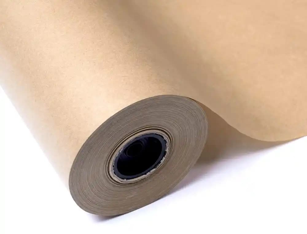 Papel kraft liderpapel marron bobina 1 mt x 357 mt especial para embalaje peso 25 kg
