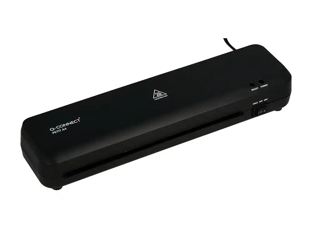 Plastificadora q-connect compacta kf19061 din a4 plastificado caliente/frio luces ready/power 2 rodillos