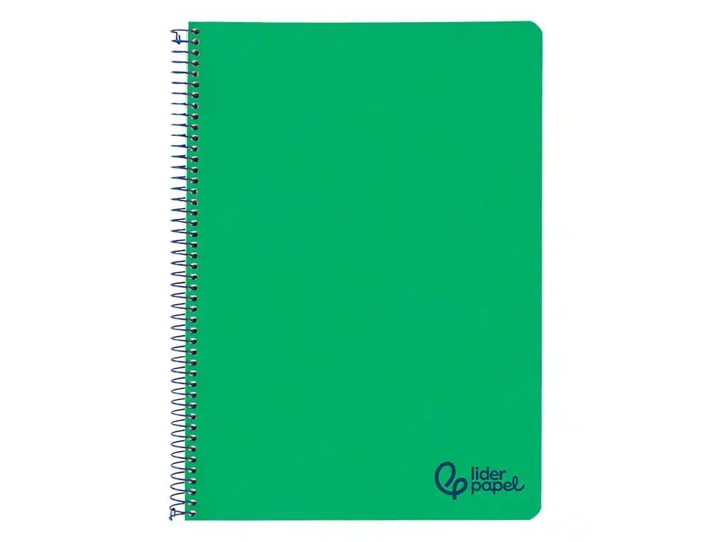 Cuaderno espiral liderpapel a4 wonder tapa plastico 80h 90gr cuadro 4mm con margen colores