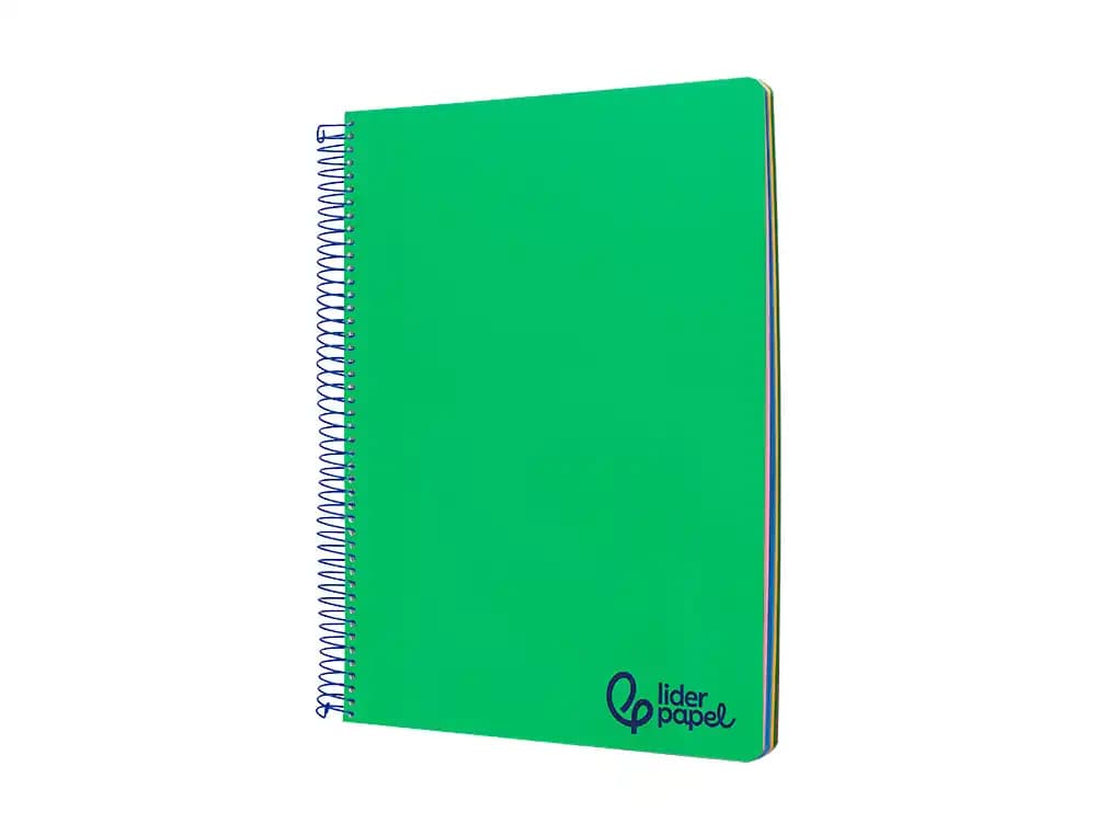 Cuaderno espiral liderpapel a6 micro wonder tapa plastico 120h 90 gr cuadro 5mm 4 bandas