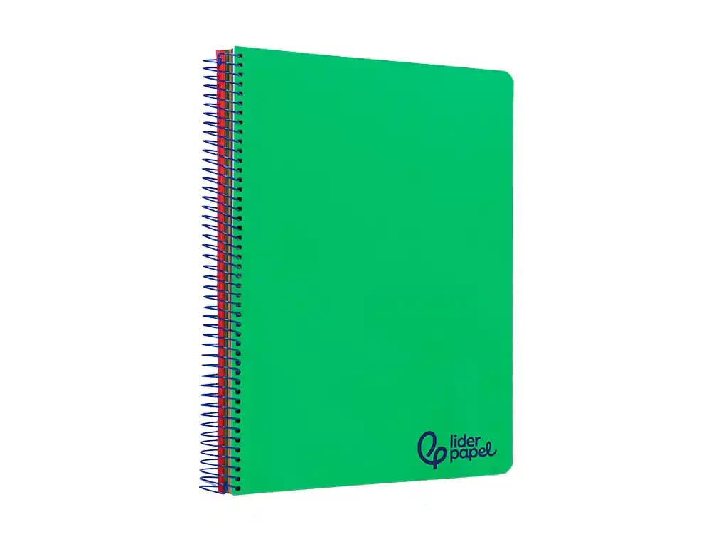 Cuaderno espiral liderpapel a6 micro wonder tapa plastico 120h 90 gr cuadro 5mm 4 bandas