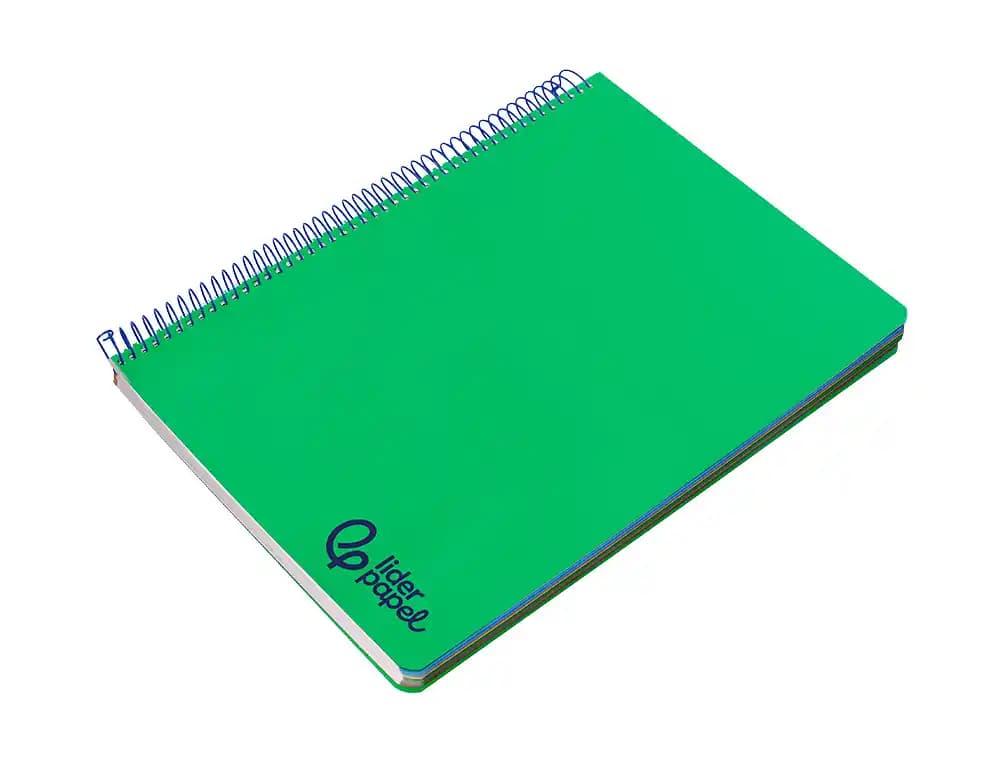 Cuaderno espiral liderpapel a6 micro wonder tapa plastico 120h 90 gr cuadro 5mm 4 bandas