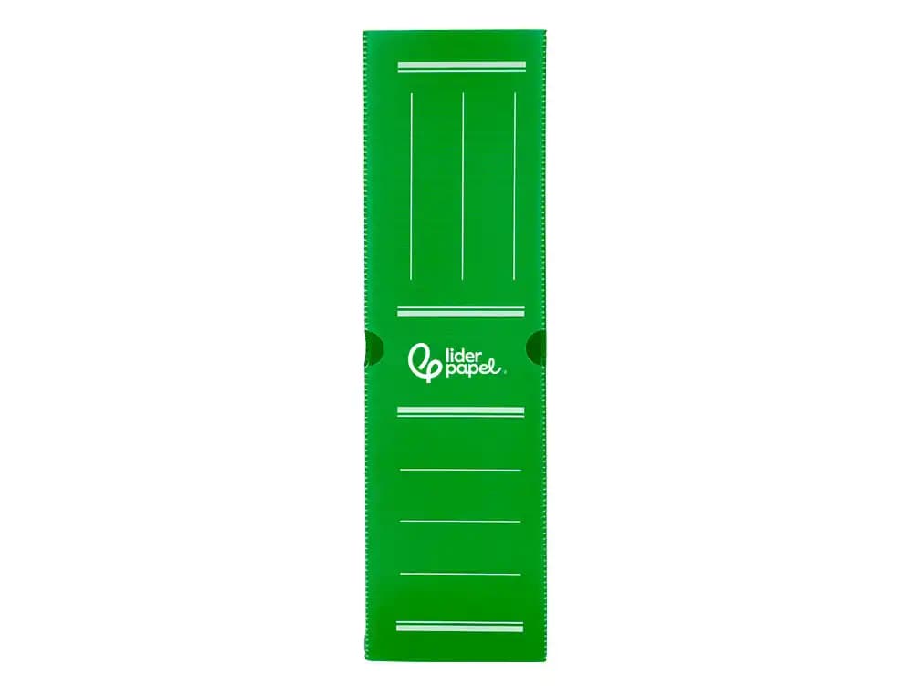Caja de archivo definitivo Liderpapel de plástico, lomo de 100 mm, 360 × 100 × 260 mm – Verde