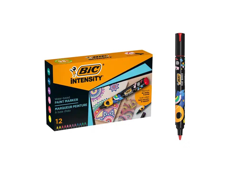 Bic Rotulador bic intensity paint marker caja de 12 unidades colores surtidos