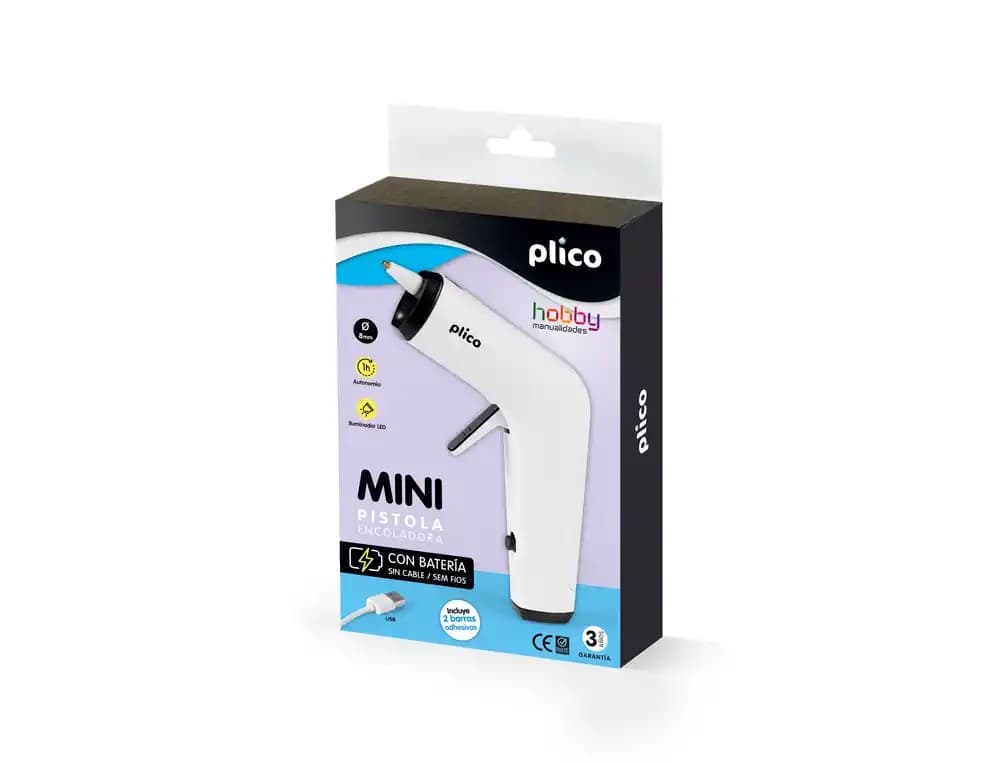 Plico Pistola de silicona caliente Plico mini con bateria