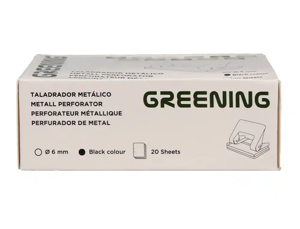 Taladrador greening metalico negro capacidad 20 hojas
