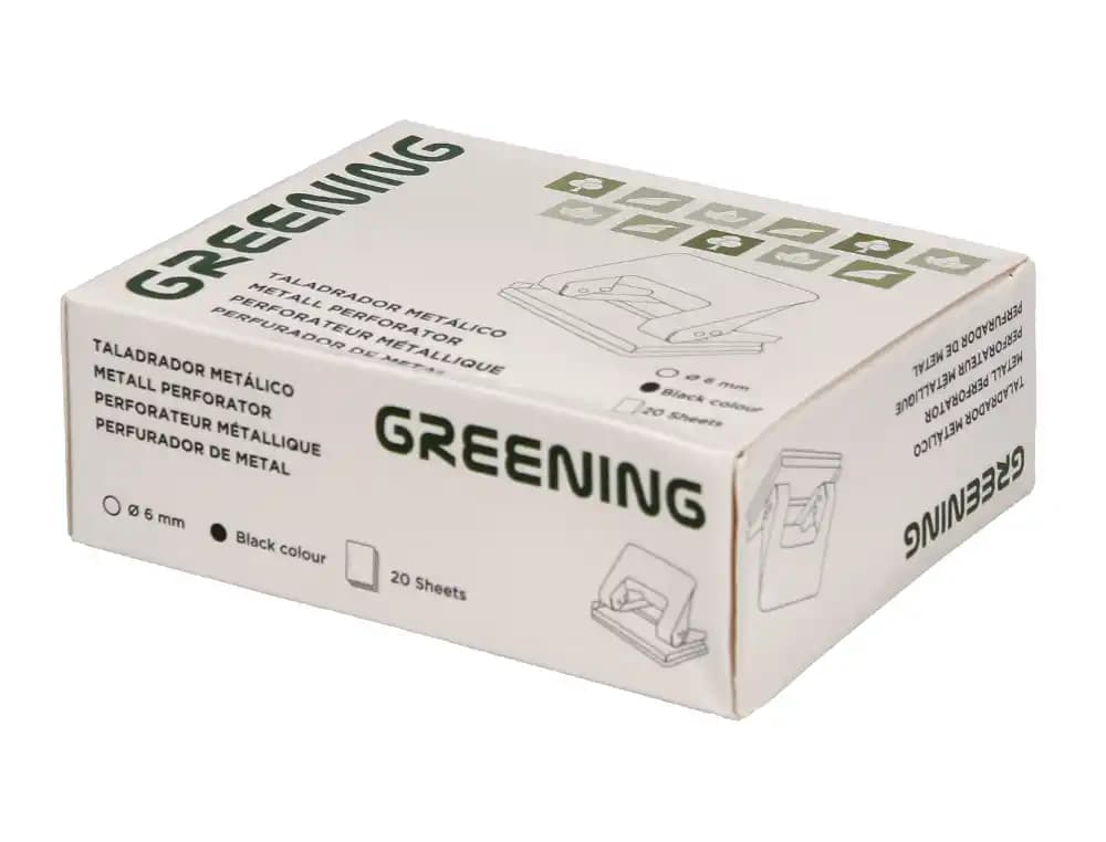Taladrador greening metalico negro capacidad 20 hojas