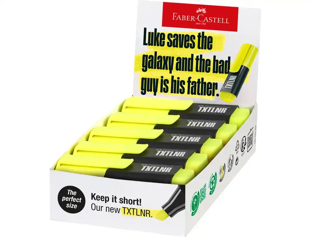 Faber castell Rotulador faber castell neon txtlnr fluorescente amarillo