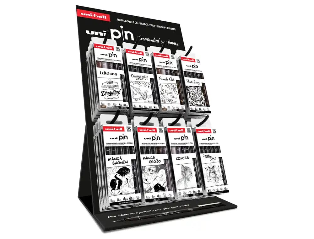 Uniball Rotulador uniball pin expositor de 32 blister surtidos