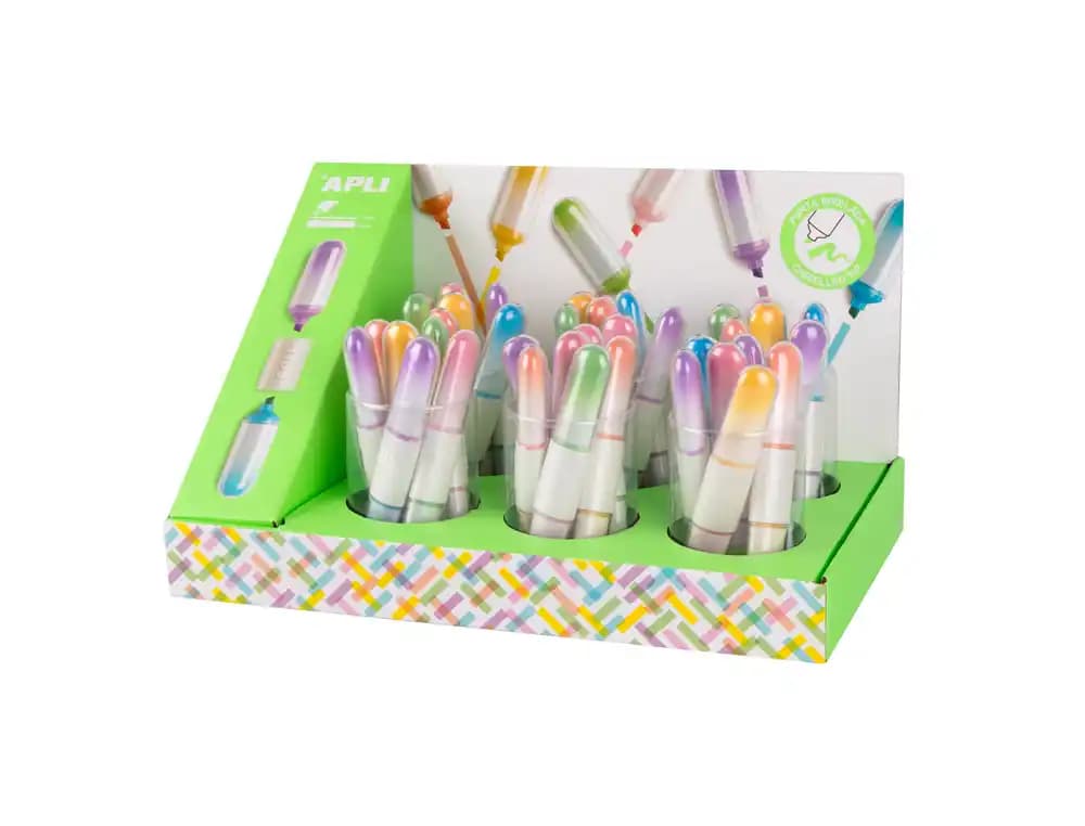 Apli Rotulador apli fluorescente mini doble punta colores surtidos