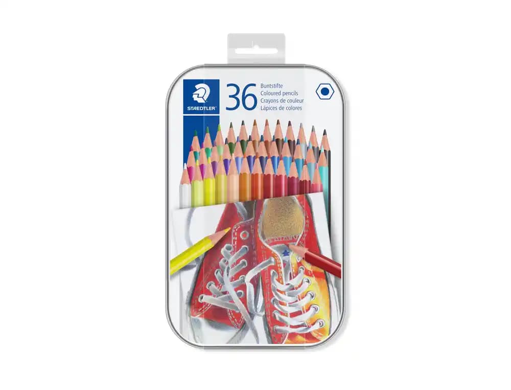Staedtler Lápices de colores Staedtler caja metálica de 36 unidades colores surtidos
