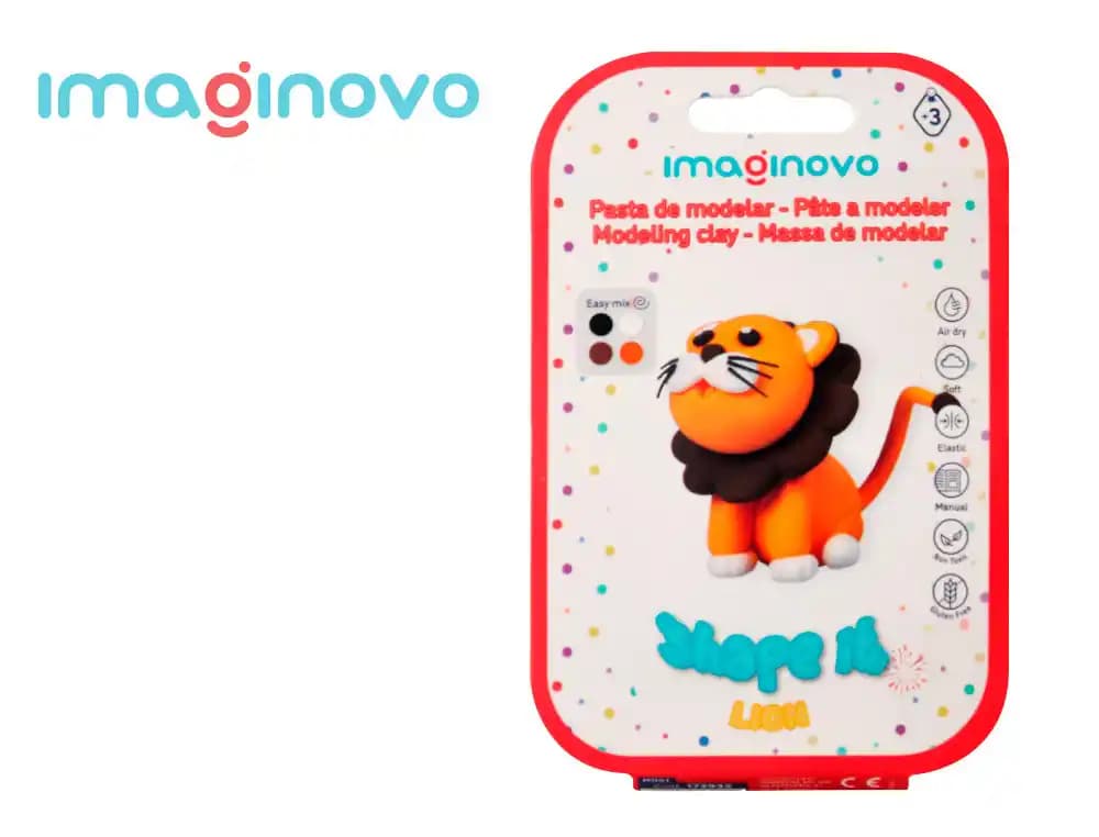 Imaginovo Pasta de modelar Imaginovo de secado al aire, kit de figura con instrucciones, 19 modelos